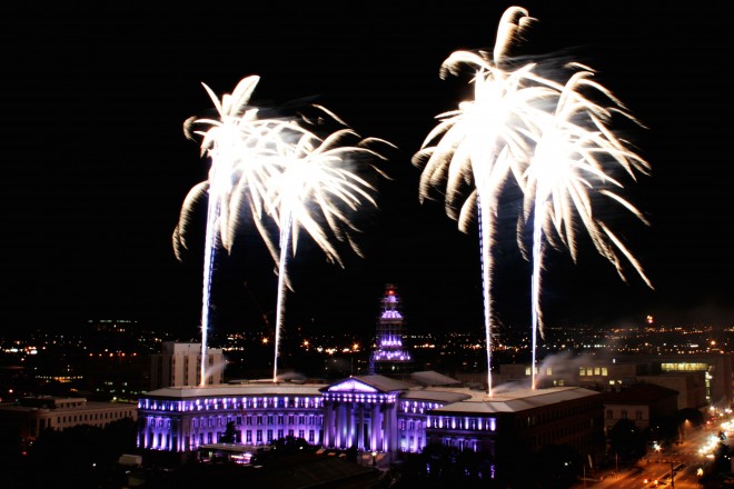 Denver Civic Center Fireworks 2011