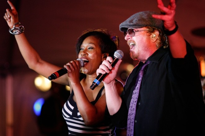 Jenny Douglas and Joseph Williams of Toto at Denver Day of Rock, May 26, 2012