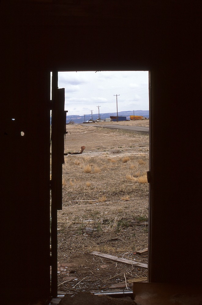 Door of abandoned house in Cisco