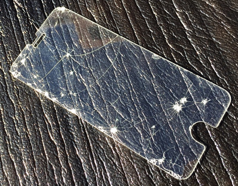 Remains of the screen protector