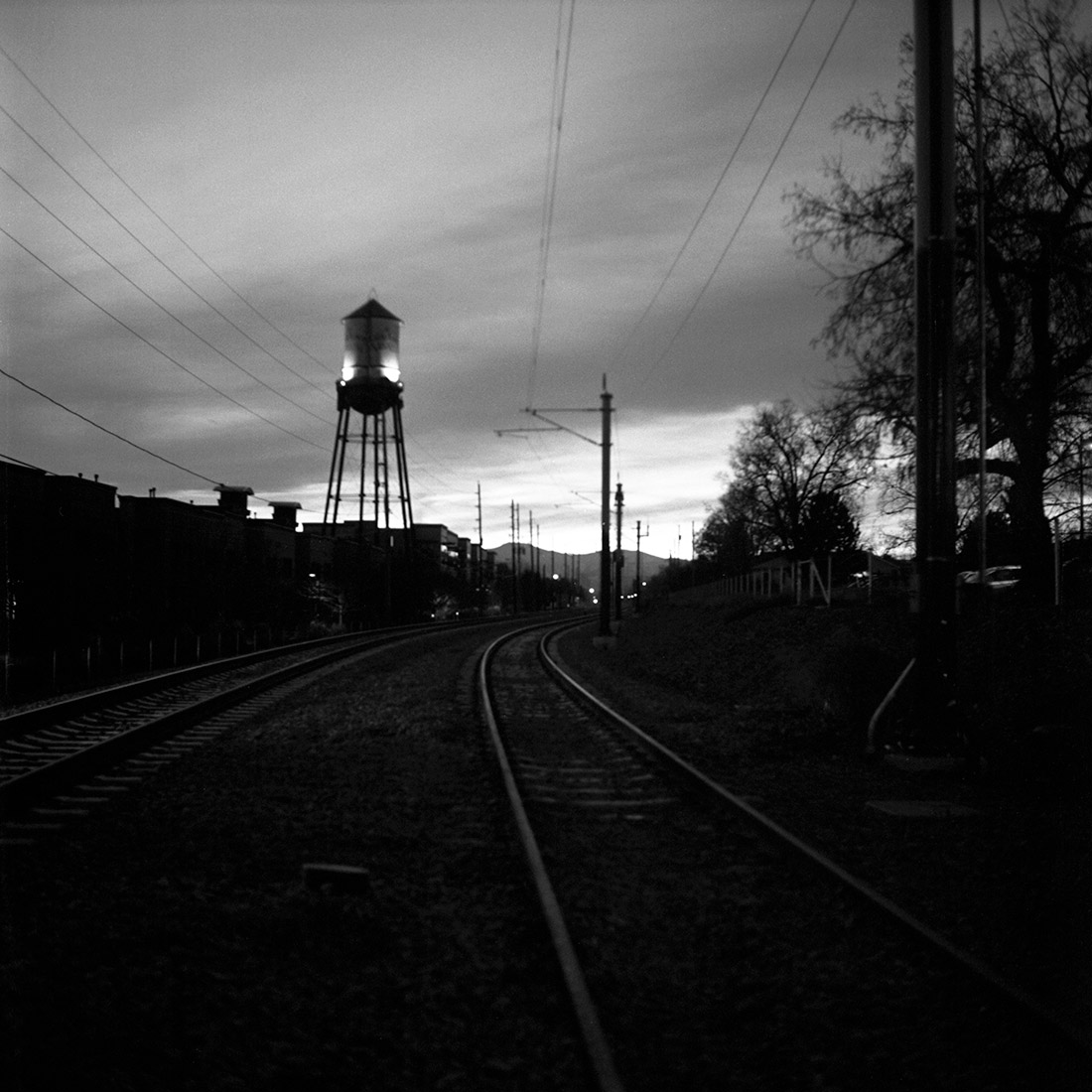 Railroad track in downtown Arvada