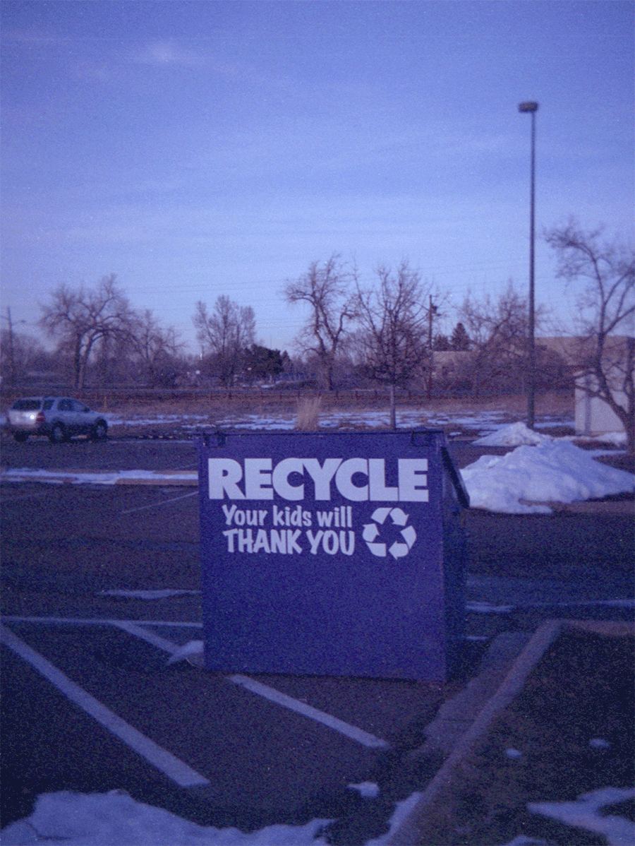 Recycling dumpster
